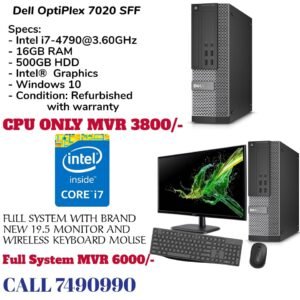 Dell i7 4th gen CPU, 16gb ram ,  512gb HDD