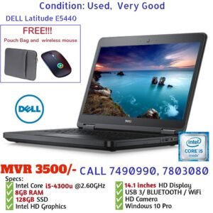 Dell E5550 15.6inches i5-5th 8gb ram, 128gb ssd