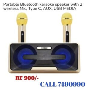 mini Karoake speaker with 2 mic