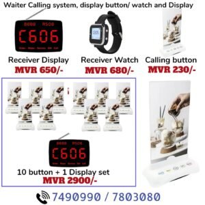 Display waiter calling system, 10 button and 1 display