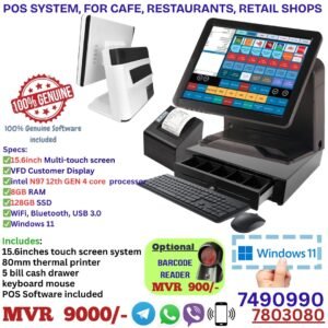 POS system , 15.6inch with VFD, i5-8th, 8GB, with cash drawer, 80mm printer,