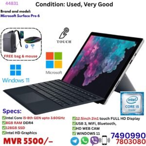 Microsoft Surface Pro 6 1796 i5-8350U 1.70Ghz 8GB RAM 128GB