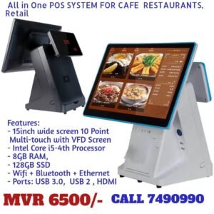 Pos system i5 4gbram 128gbssd