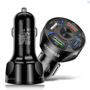 4 port Car charger, Quick Charge