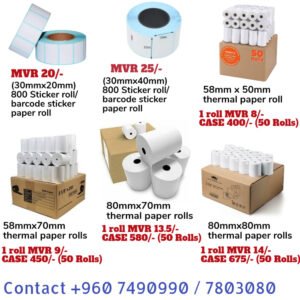 thermal paper roll 58x70mm (50pcs) 1 case