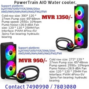 power train AIO water cooler 2fan