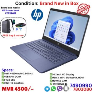 hp Stream 14” Celeron, 4GB RAM 64GB, 14-CF2111WM