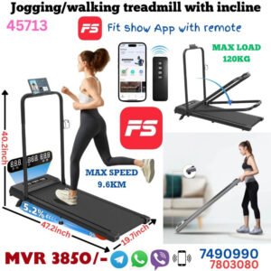 Electric Treadmill Walking Pad, 9KM, with incline