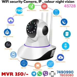Wifi Camera with 3 Antenna, 360 rotatable